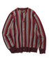 MR.OLIVE7G GARTER STITCHING KNIT / MULTI STRIPE CARDIGAN ミスターオリーブ/7G ガーターニット / マルチストライプ カーディガン